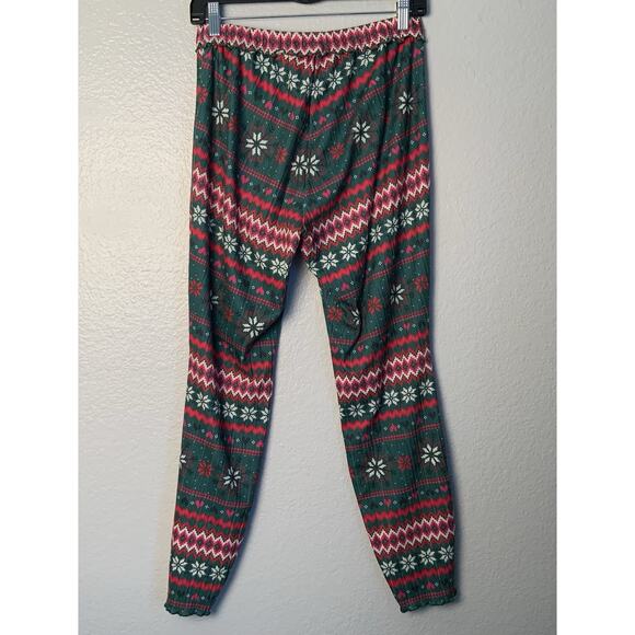 Adore Me Womens L Pajama PJ Sleepwear Christmas Snow Flakes Hearts Fair Isle NWT - Picture 5 of 10